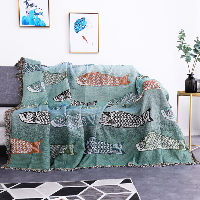 Boho Throw Blanket Fringe - Текстильный город Ins, современное простое покрывало