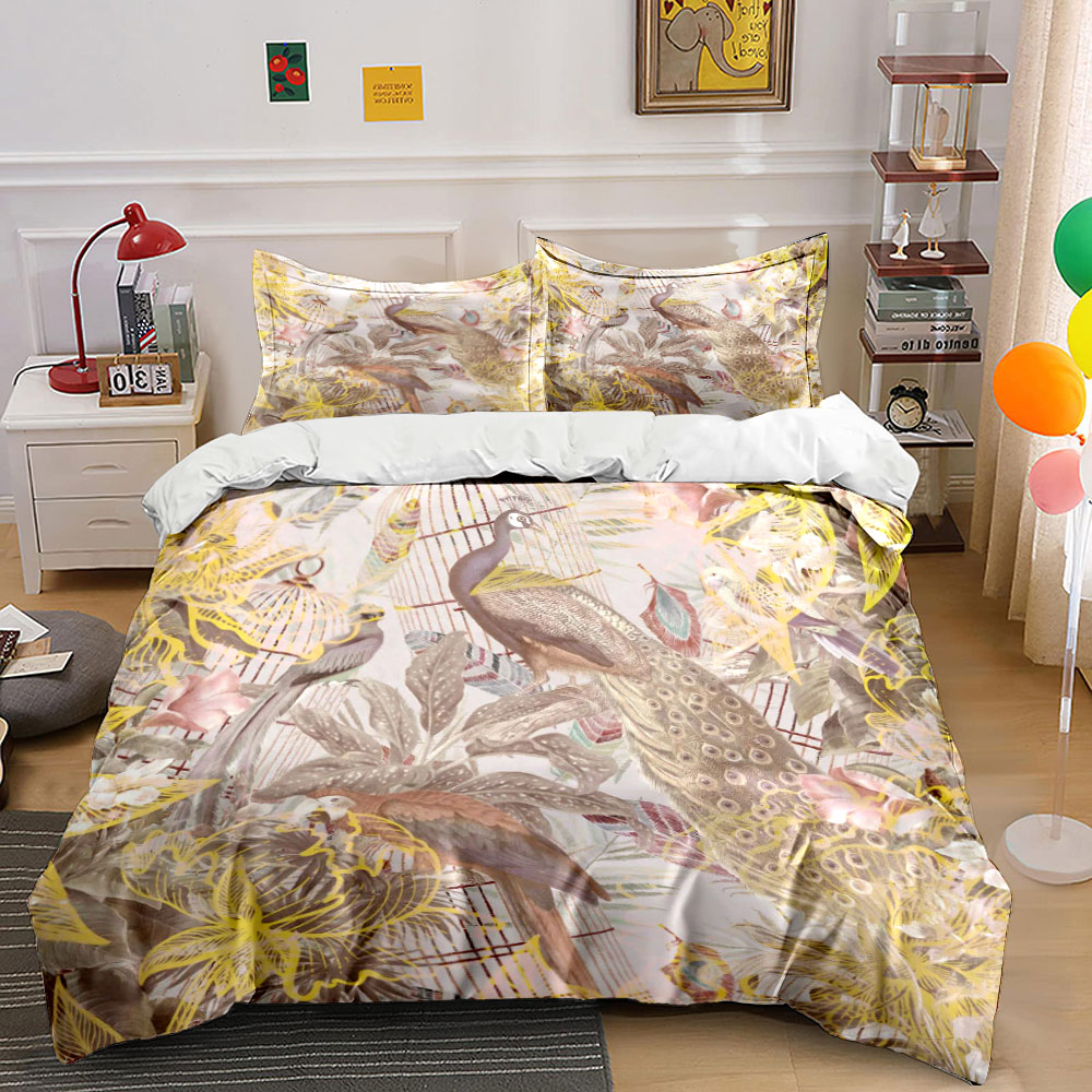 Aesthetic Floral Duvet Cover - Винтажный комплект постельного белья с изображением