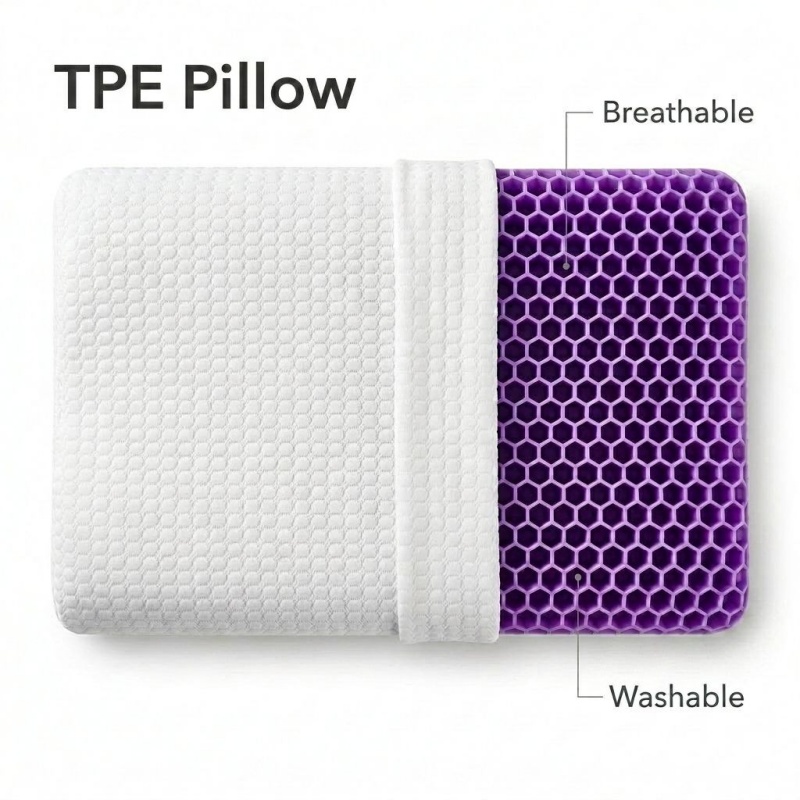 Anti Snore Contour Pillow - Дышащая подушка из ТПЭ-пектинового материала с