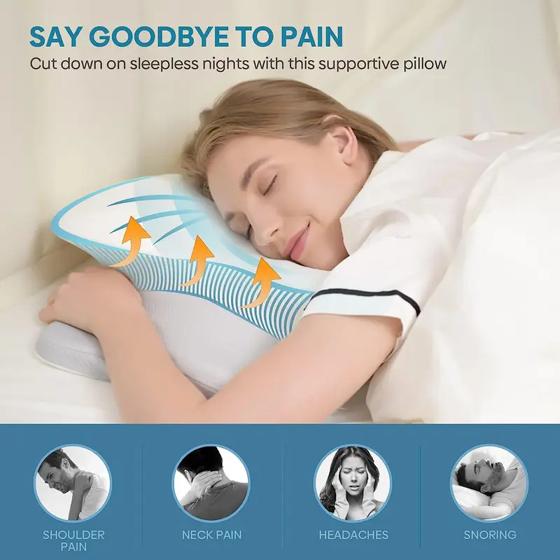 Memory Foam Orthopedic Pillow Neck Pain - Ортопедическая подушка без запаха для снятия