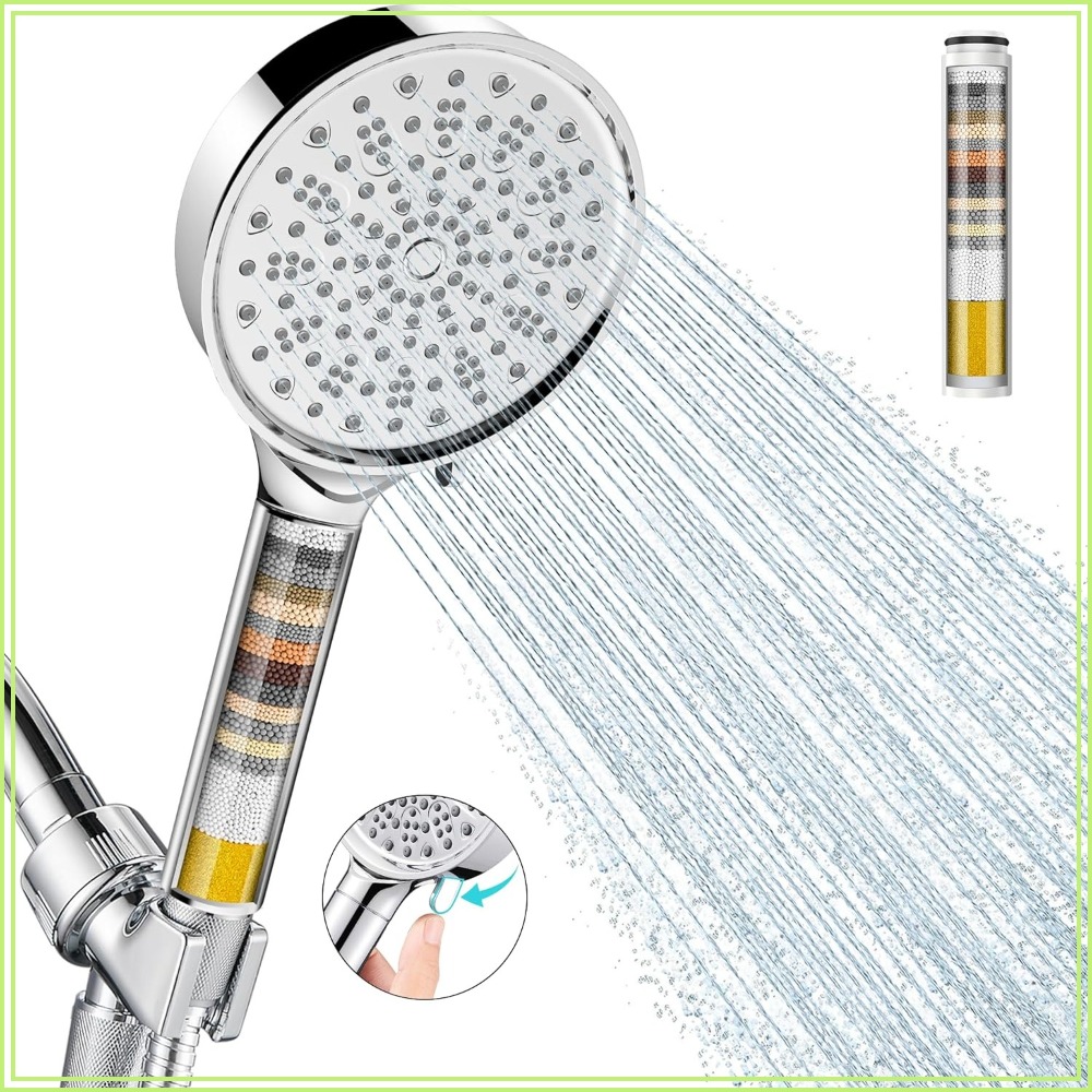 High Pressure Shower Head Handheld - Фильтрующая душевая лейка с ручным распылителем,