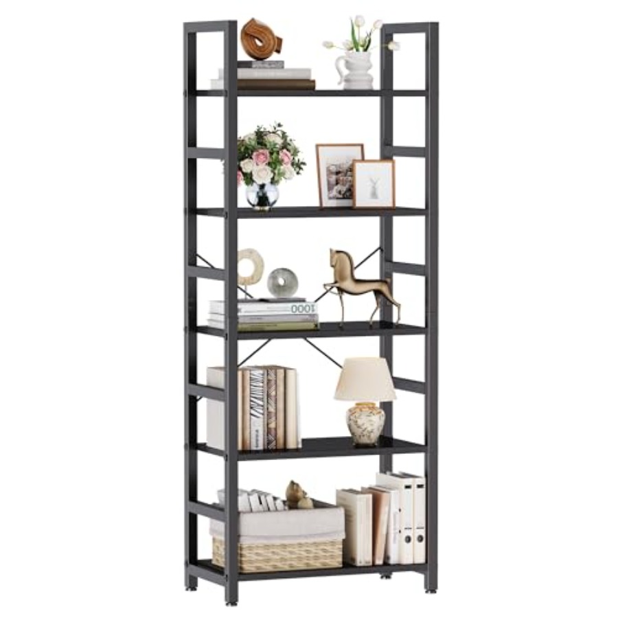 Storage & Organization - 5-ярусная книжная полка, современный высокий книжный