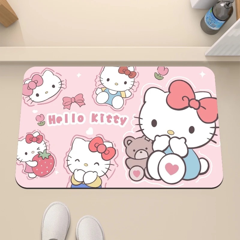 Quick Dry Diatomite Bath Mat - Коврик для ванной Hello Kitty с