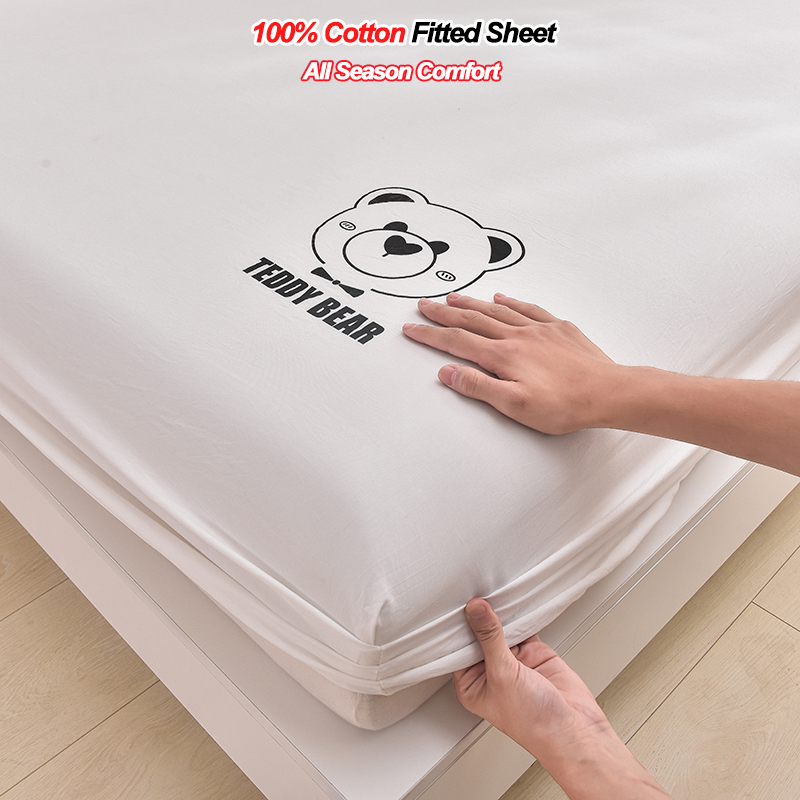 Fitted Bed Sheets Deep Pocket - Наматрасник из 100% хлопка с глубоким
