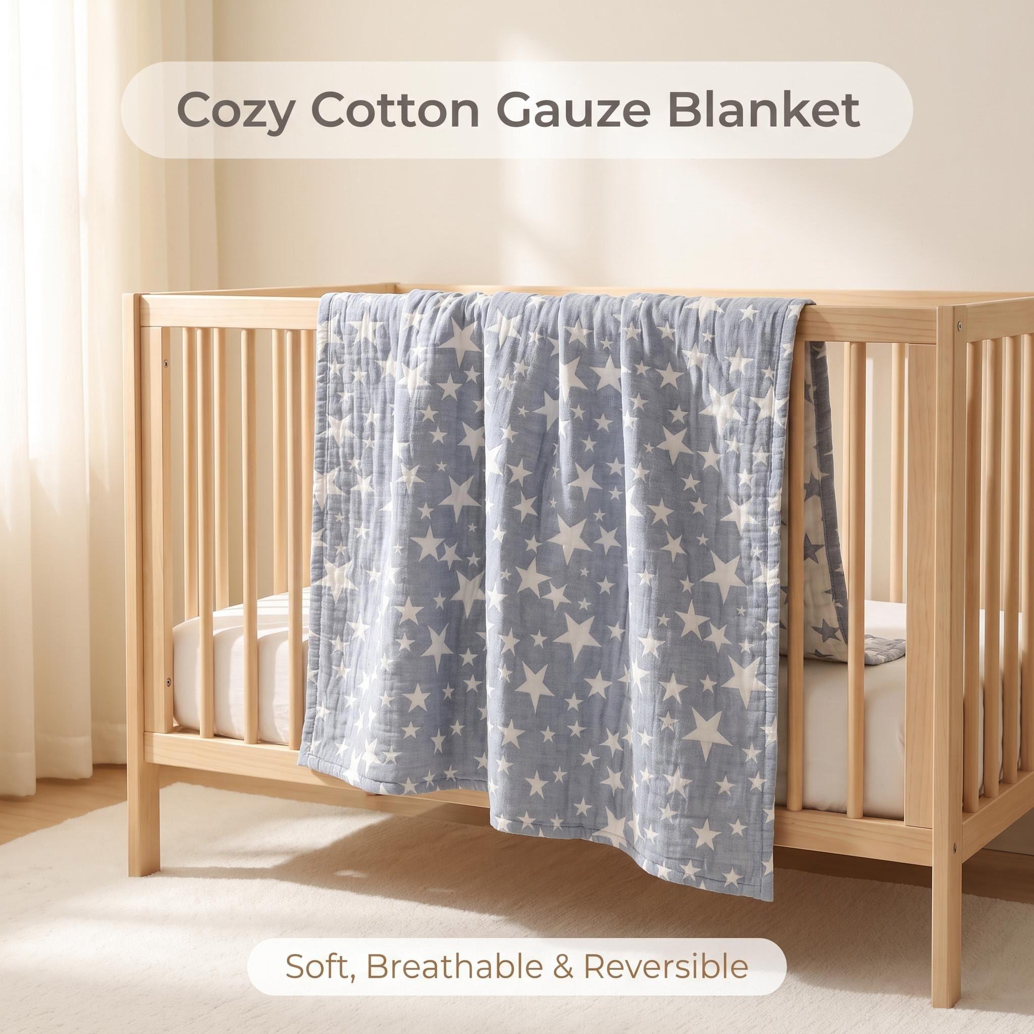 Muslin Cotton Bedspread - Трехслойное хлопковое муслиновое покрывало, ультрамягкое, легкое,