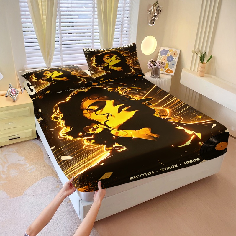 Fitted Bed Sheets Deep Pocket - Комплект постельного белья с принтом Майкла