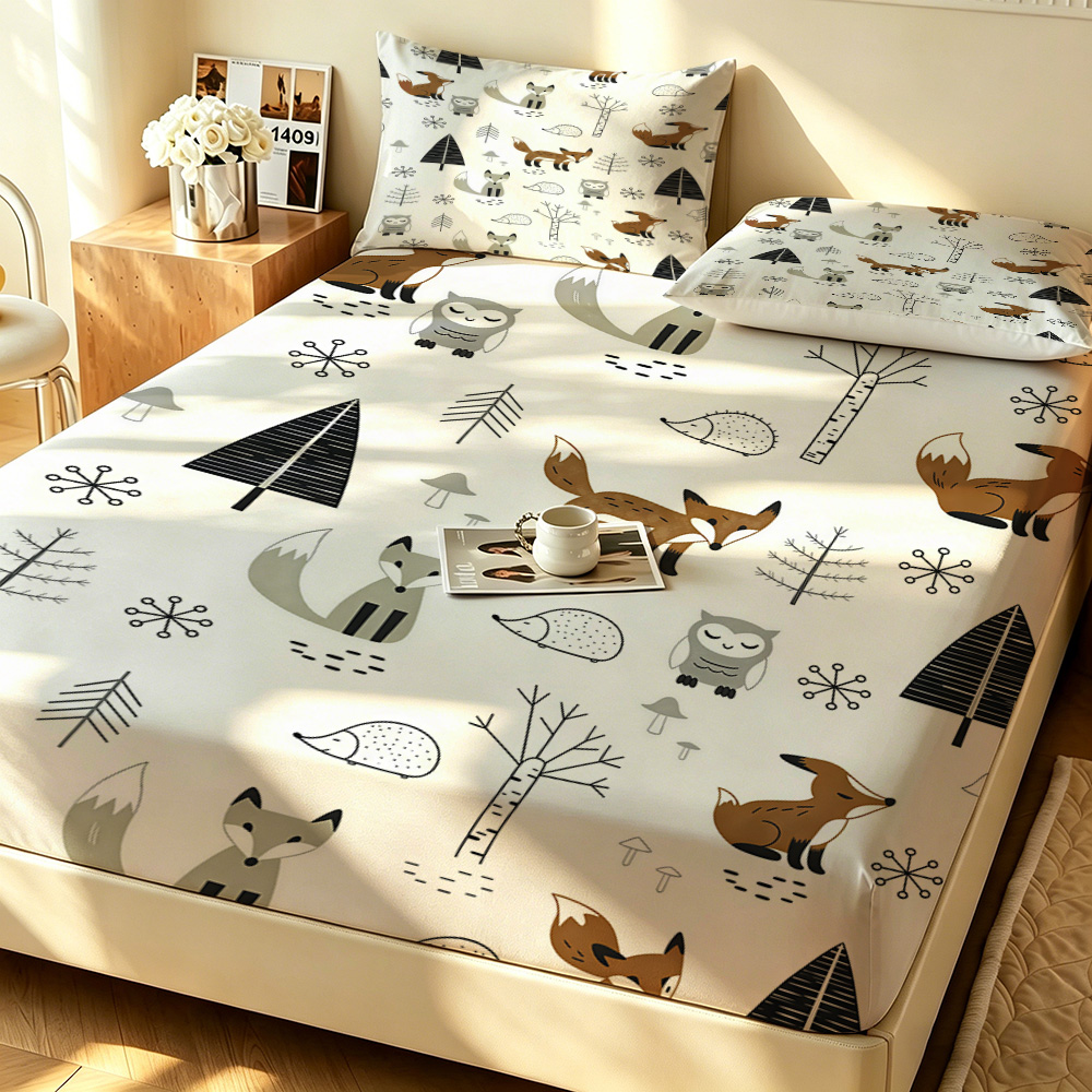 Fitted Bed Sheets Deep Pocket - Комплект из 3 предметов: простыня на