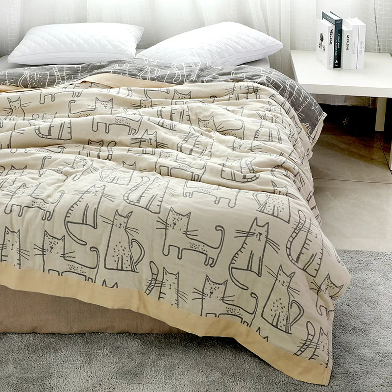 Muslin Cotton Bedspread - Муслиновое одеяло WASART из чистого хлопка,