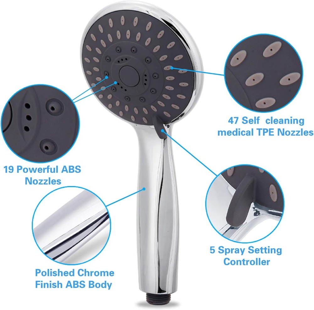 Ручная душевая лейка с 5 режим – обзор и цена High Pressure Shower Head Handheld