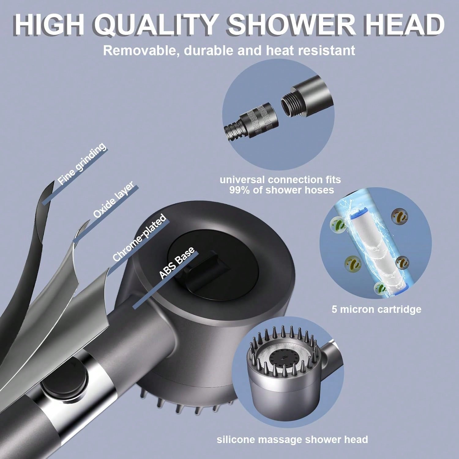 Ручной душ высокого давления с – обзор и цена High Pressure Shower Head Handheld