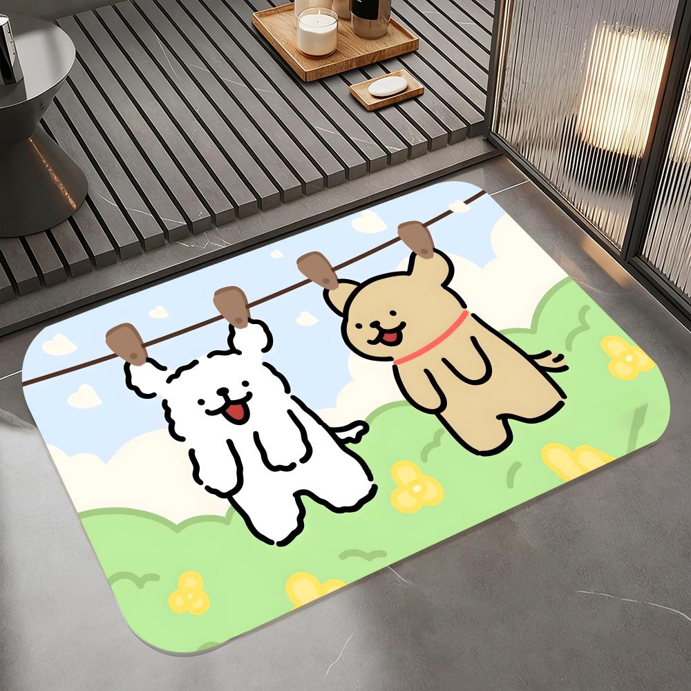 Коврик для пола с изображением – обзор и цена Quick Dry Diatomite Bath Mat