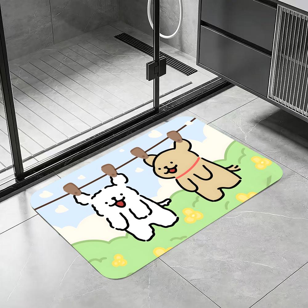 Коврик для пола с изображением – обзор и цена Quick Dry Diatomite Bath Mat