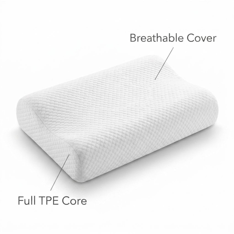 Дышащая подушка из ТПЭ-пектино – обзор и цена Anti Snore Contour Pillow