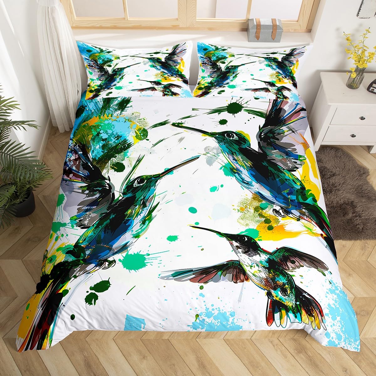 Hummingbird Bedding Set Luxury – обзор и цена Aesthetic Floral Duvet Cover
