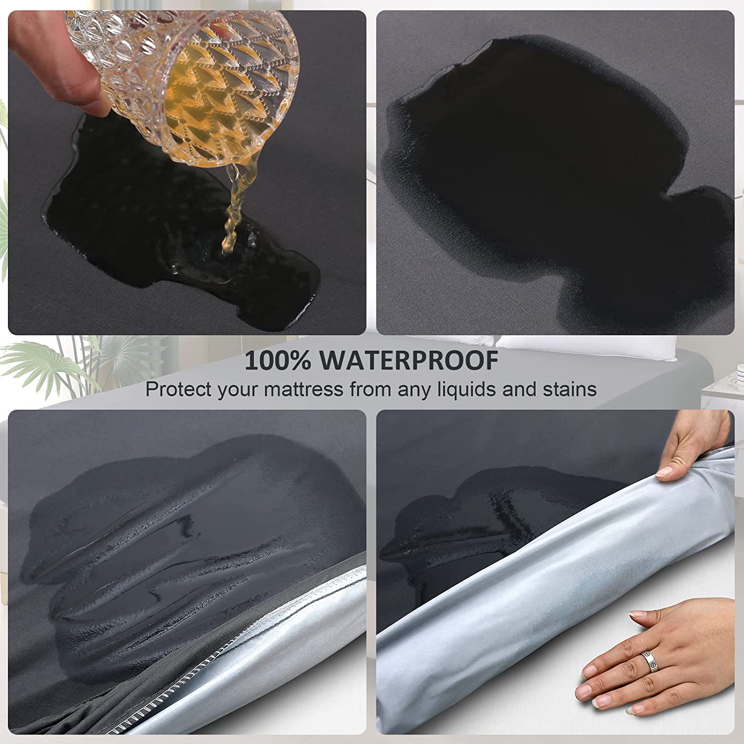 Однотонный протектор матраса,  – обзор и цена Waterproof Mattress Protector Breathable