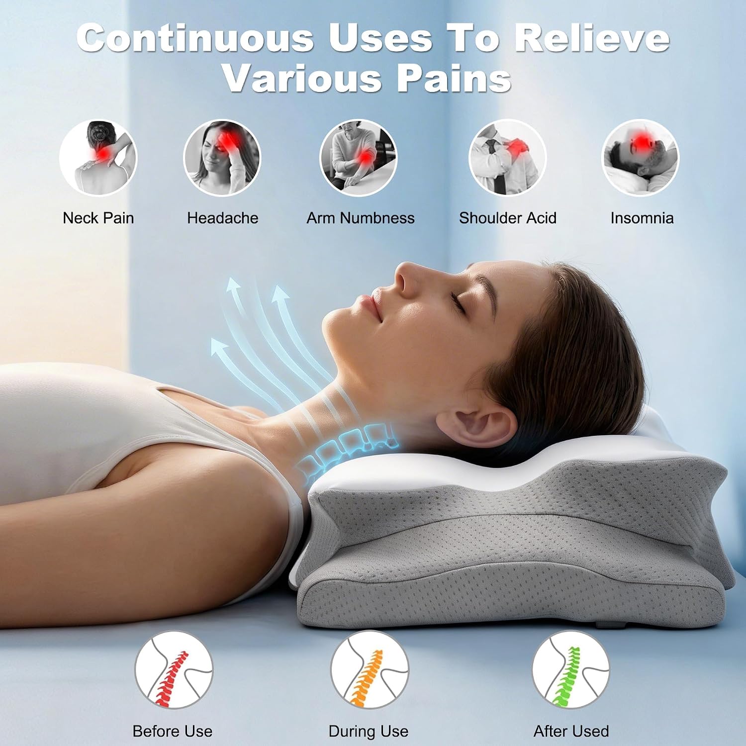 Ортопедическая подушка для шеи – обзор и цена Memory Foam Orthopedic Pillow Neck Pain