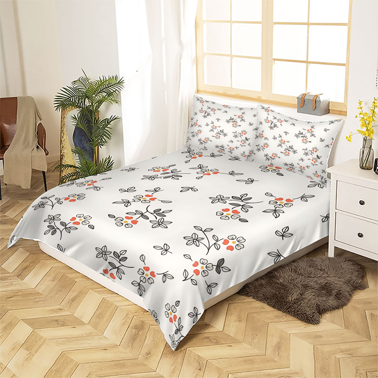 Минималистичный комплект посте – обзор и цена Aesthetic Floral Duvet Cover