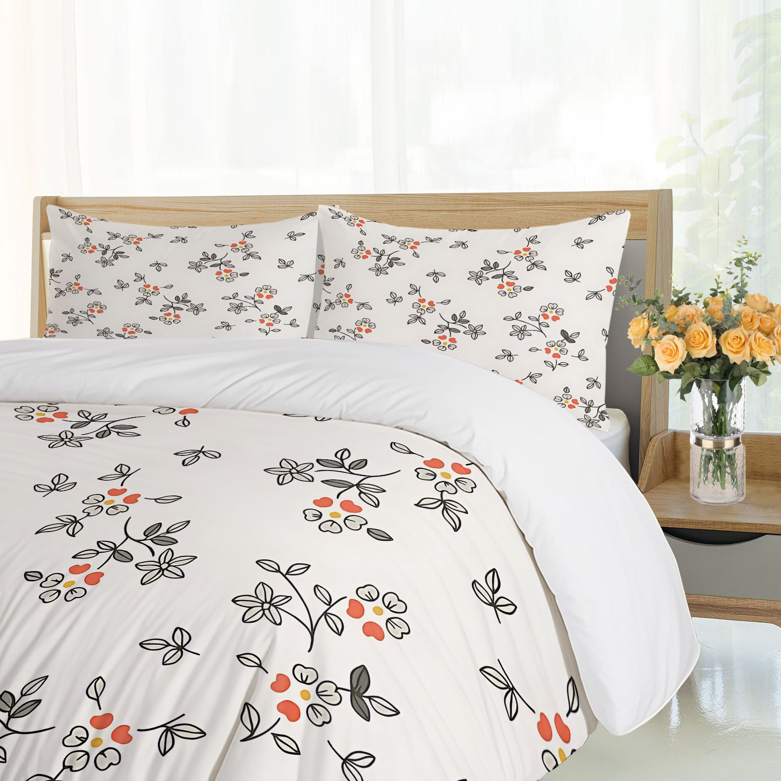 Минималистичный комплект посте – обзор и цена Aesthetic Floral Duvet Cover