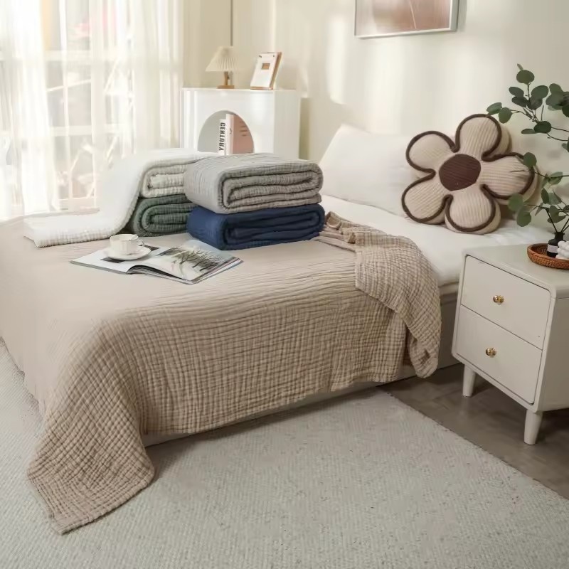 Шестислойное хлопковое муслино – обзор и цена Muslin Cotton Bedspread