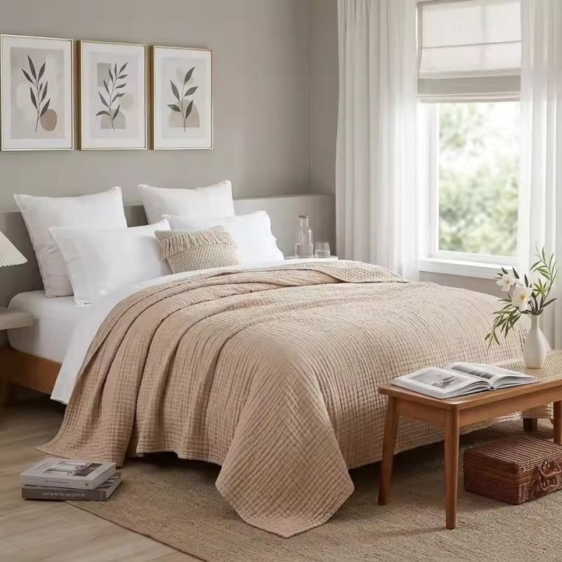 Шестислойное хлопковое муслино – обзор и цена Muslin Cotton Bedspread