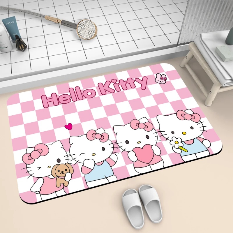 Коврик для ванной Hello Kitty  – обзор и цена Quick Dry Diatomite Bath Mat