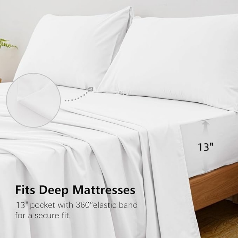 Комплект постельного белья Kin – обзор и цена Fitted Bed Sheets Deep Pocket