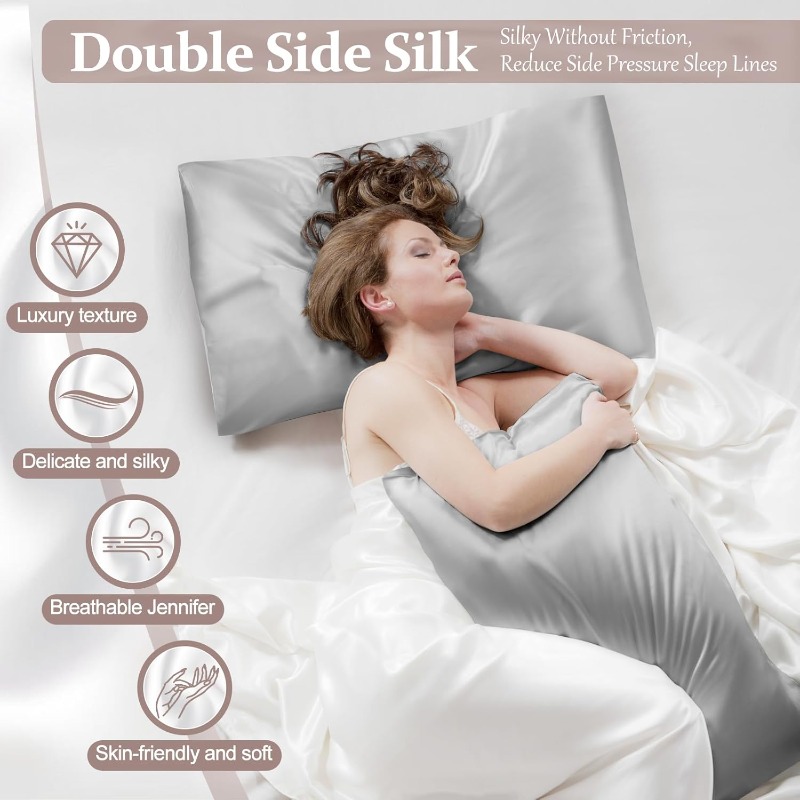 Комплект из 2-х сатиновых шелк – обзор и цена Satin Silk Pillowcase Hair Skin