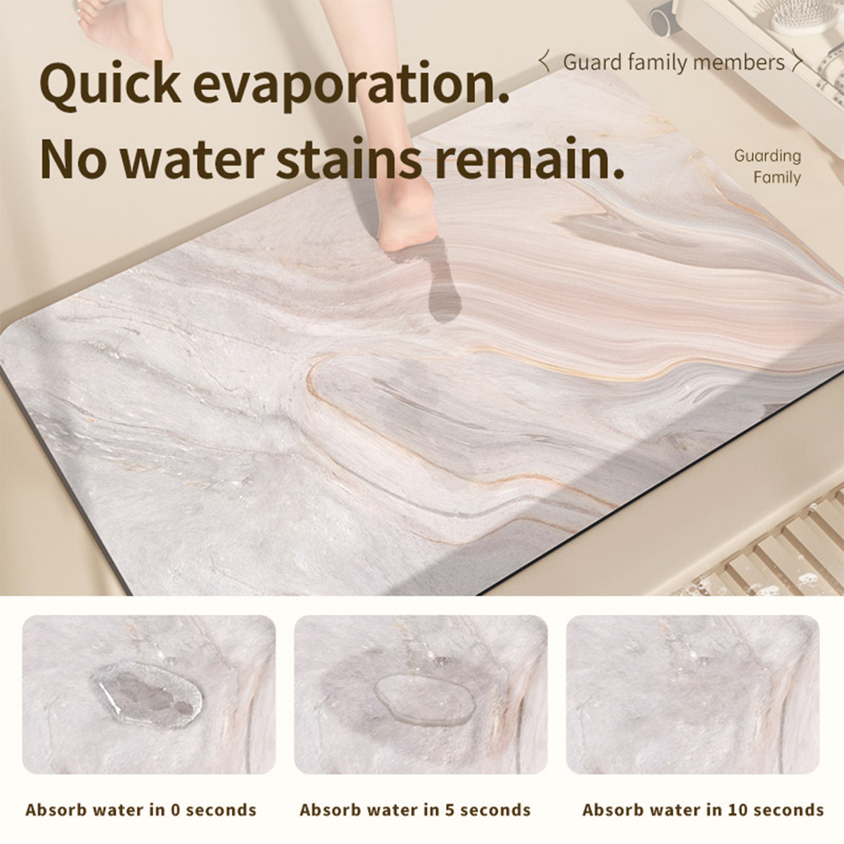 Коврик для ванной с диатомовой – обзор и цена Quick Dry Diatomite Bath Mat