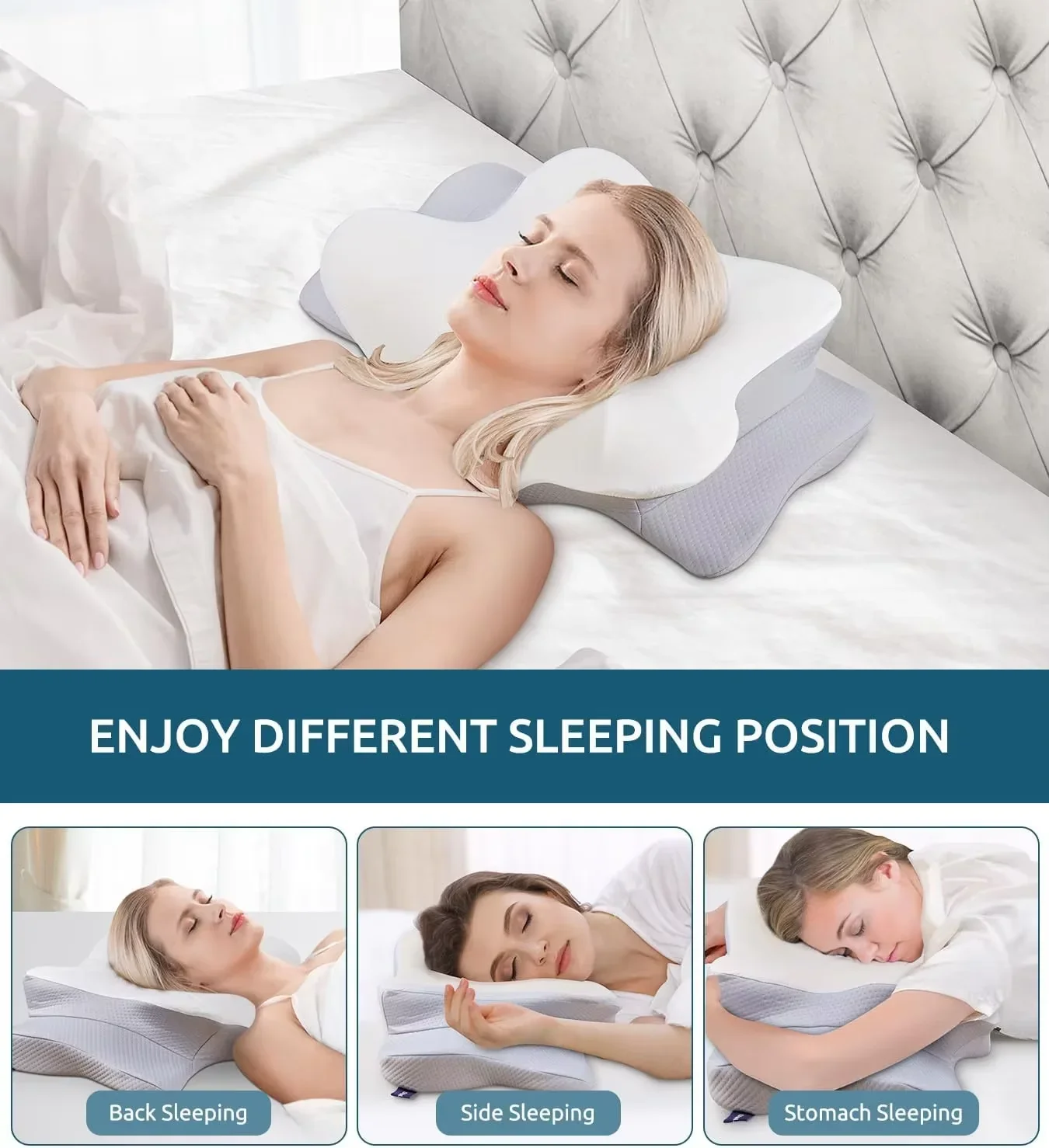 Эргономичная ортопедическая по – обзор и цена Memory Foam Orthopedic Pillow Neck Pain