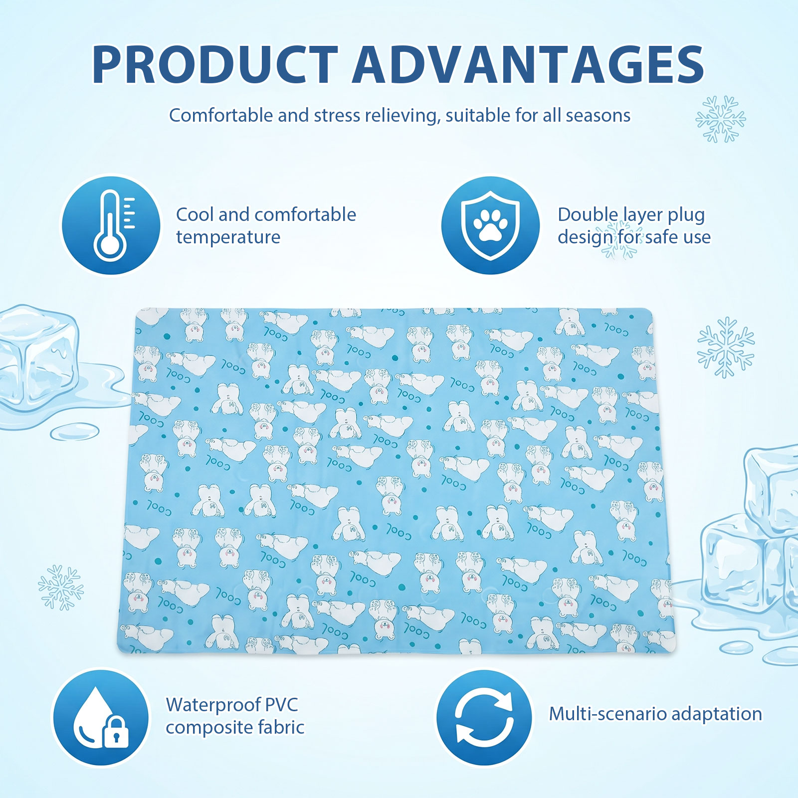 Охлаждающий коврик для собак с – обзор и цена Cooling Blanket Hot Sleepers
