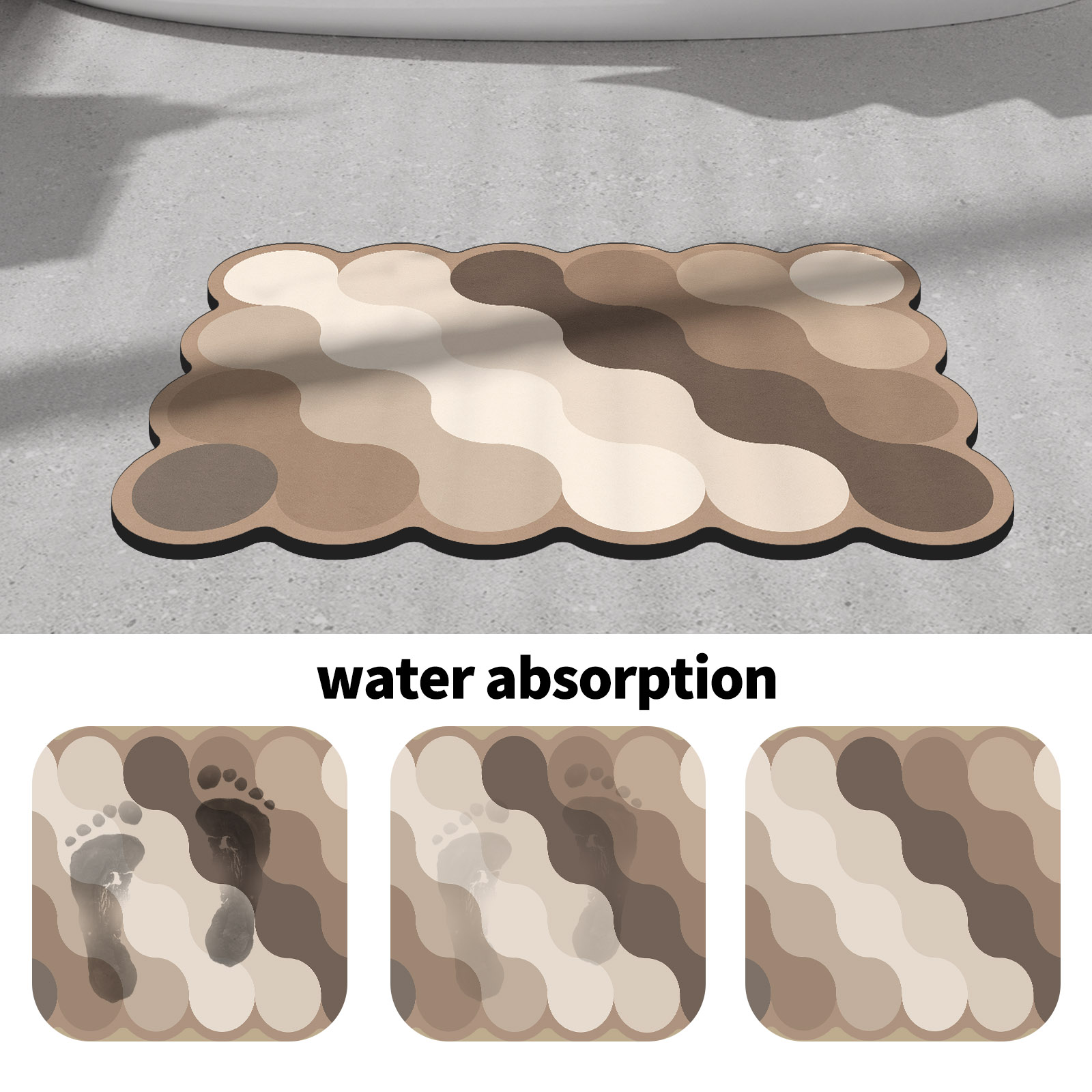 Роскошный диатомитовый коврик  – обзор и цена Quick Dry Diatomite Bath Mat