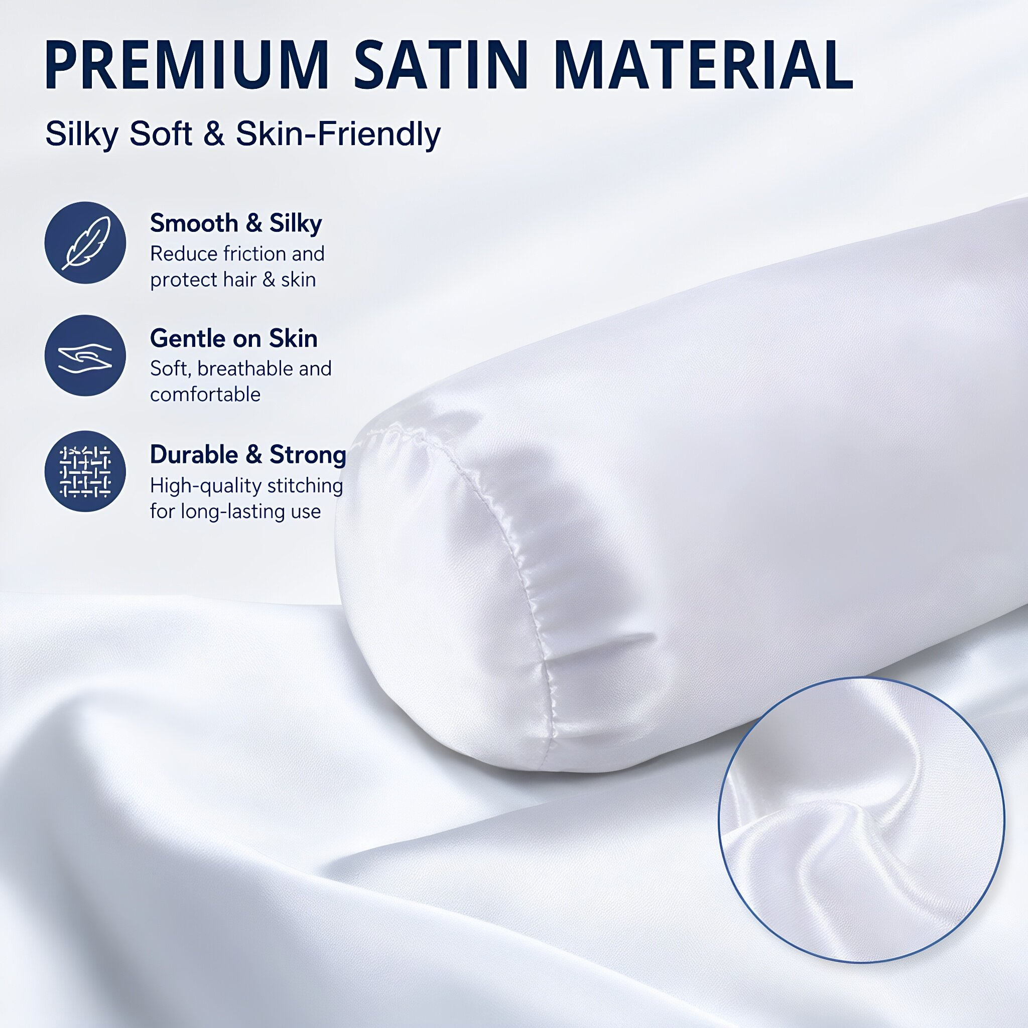 Белая атласная наволочка для п – обзор и цена Satin Silk Pillowcase Hair Skin